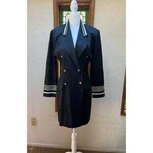 Halloween Costume Vintage Captain Military Dress Lois Snyder Sz 4 Petite